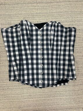 Corset Story Plus Size White and Black Gingham Corset Retro